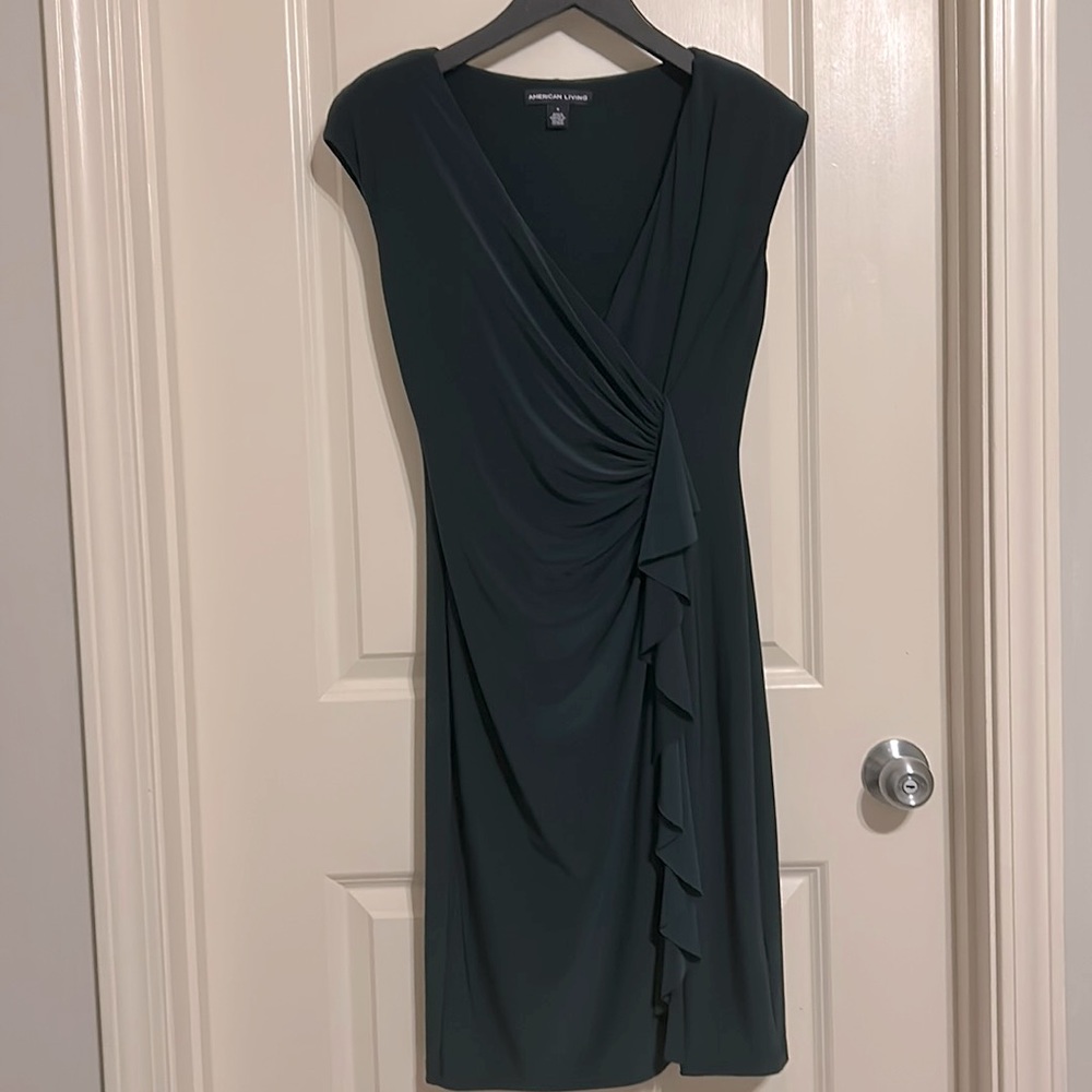 American Living moss green cocktail dress